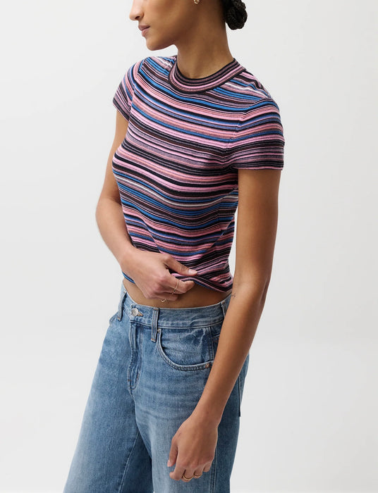 Selene Sweater Tee - EGYPTIAN BLUE STRIPE