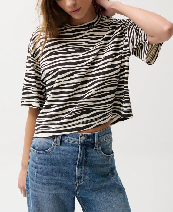 Mae Cropped Tee- ZEBRA
