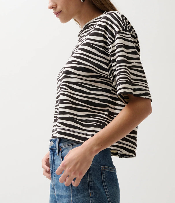 Mae Cropped Tee- ZEBRA