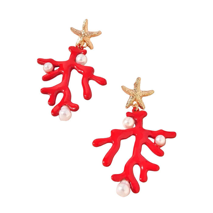 Coral Earrings