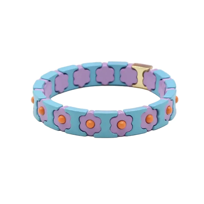 Bohemian Floral Enamel Bracelet