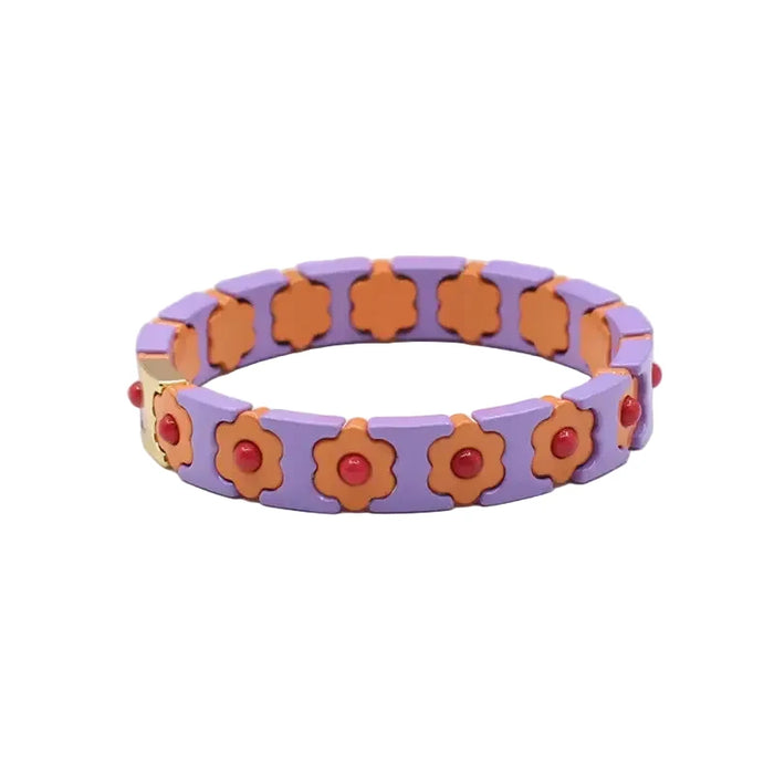 Bohemian Floral Enamel Bracelet