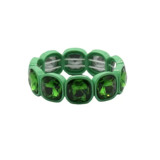 Crystal Cuff Enamel Bracelet