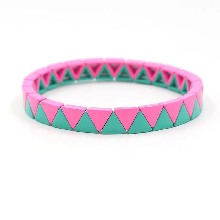 Rainbow Triangles Enamel Bracelet