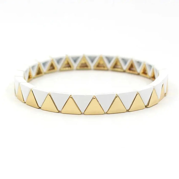 Rainbow Triangles Enamel Bracelet