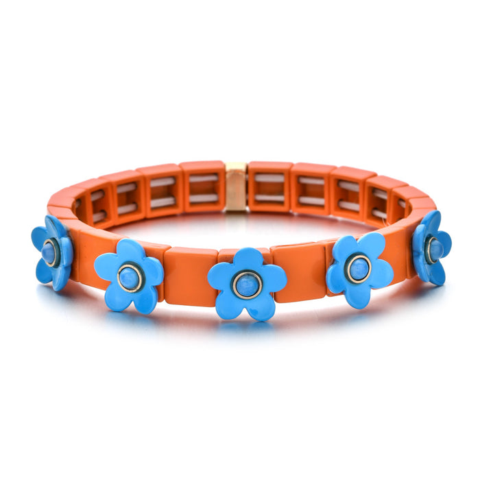 Bohemian Floral Enamel Bracelet