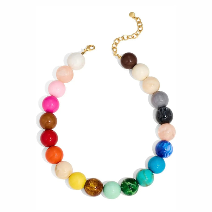 Rainbow Bauble Bead Necklace