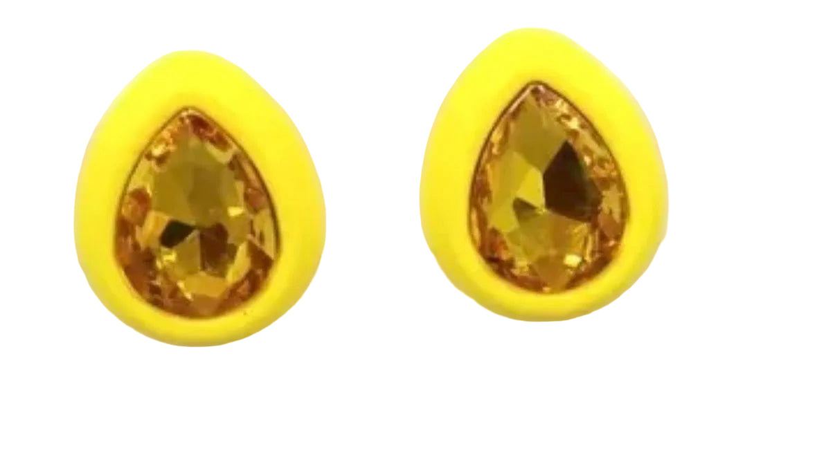 Crystal drop studs