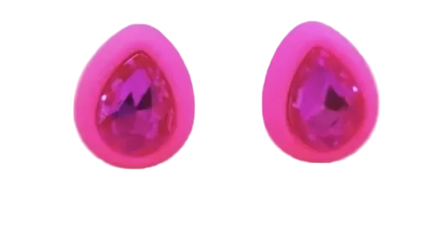 Crystal drop studs