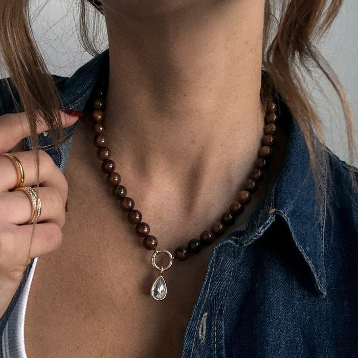 Sara Beaded Ring Necklace