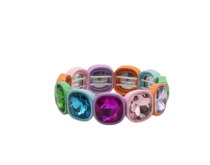 Crystal Cuff Enamel Bracelet