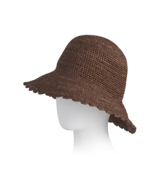 Scalloped Straw Hat