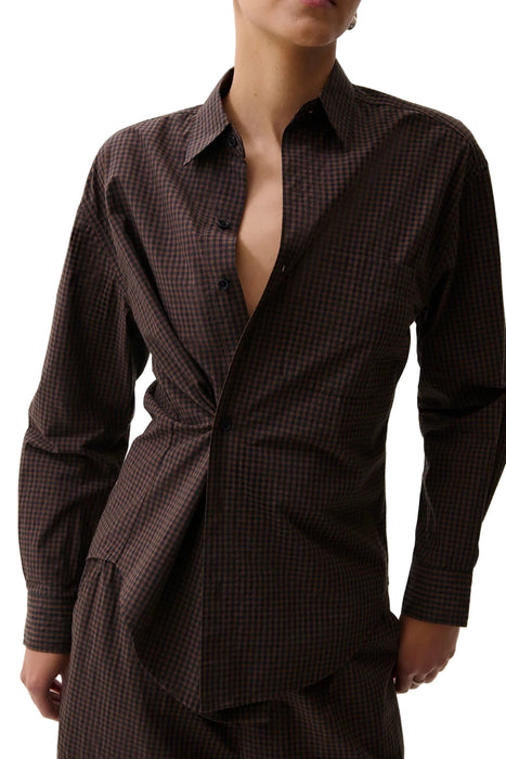 Mila Button Down Wrap Top