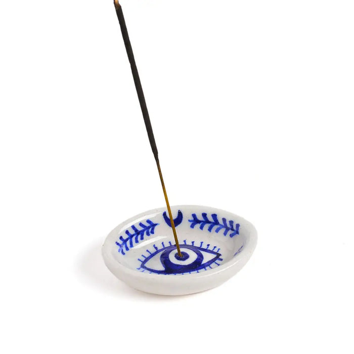 Evil Eye Incense Holder - Hand Painted