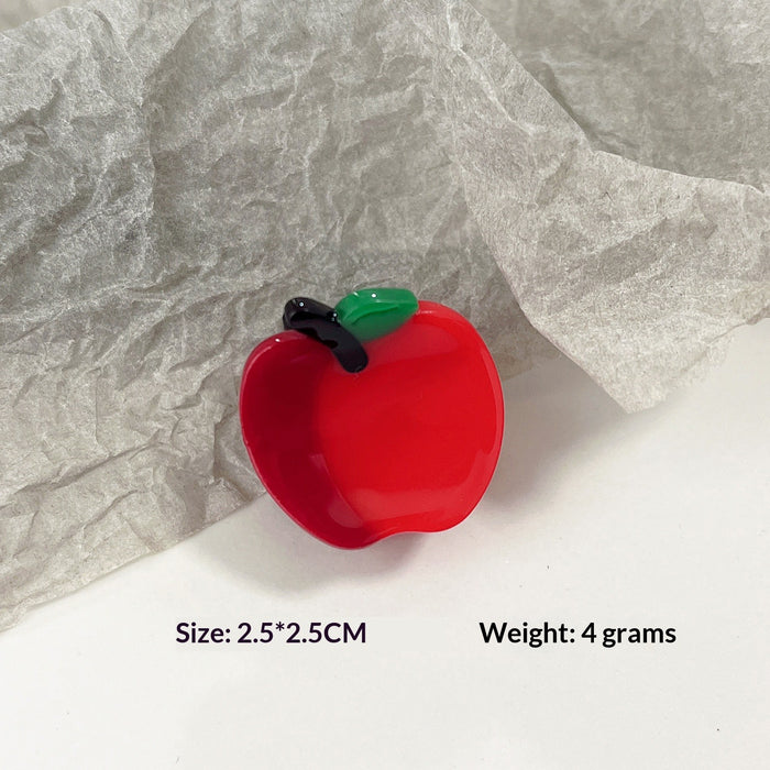 Mini Red Apple Hair Claw