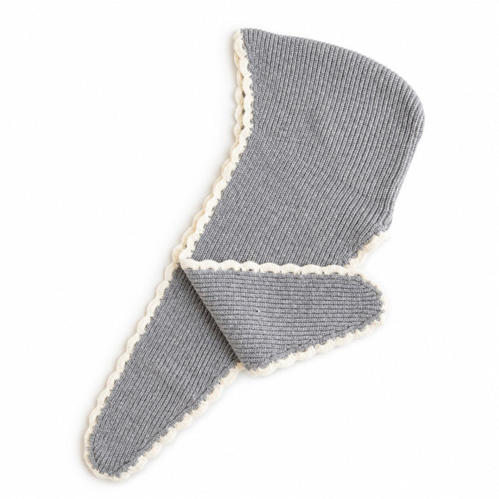 Scallop Trim Balaclava Hooded Scarf
