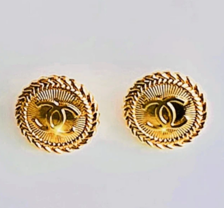 The Gold Medallion Stud Earrings