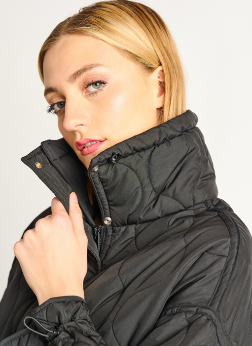 Quilted Drawstring Puffer