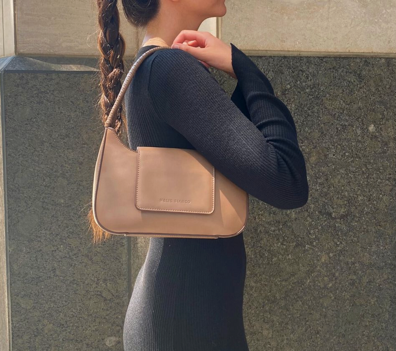 Monique Shoulder Bag in Taupe