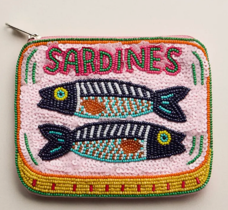 Beaded Sardine Tin Clutch