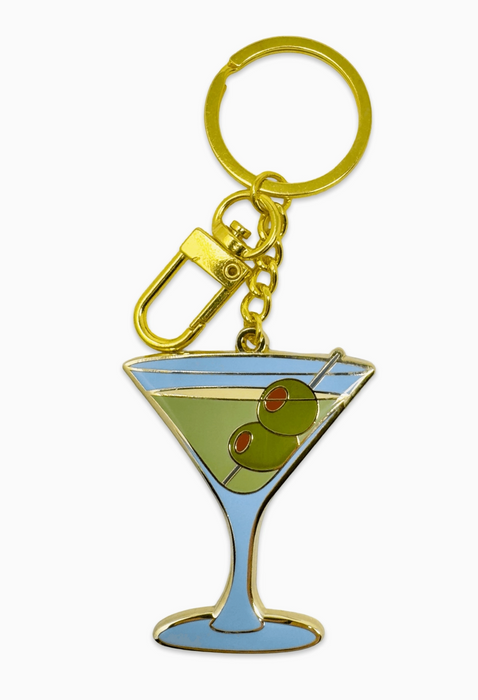 Martini Enamel Bag Charm & Keychain