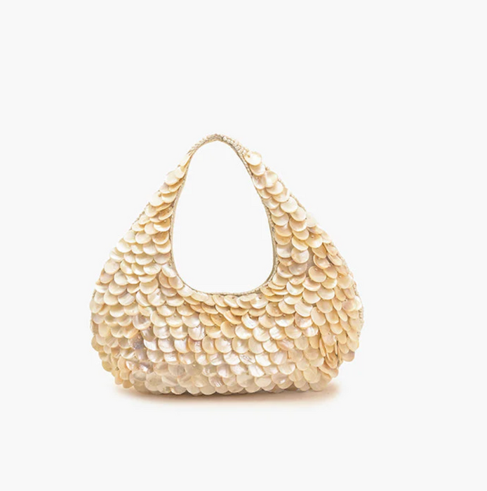 Rainbow Shell Beaded Handbag