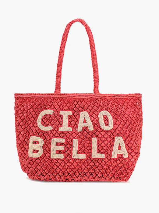 Ciao Bella Beaded Macrame Tote