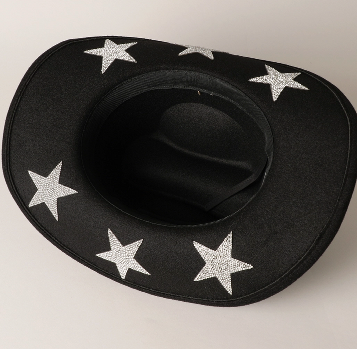 Rhinestone Trim Cowboy Hat