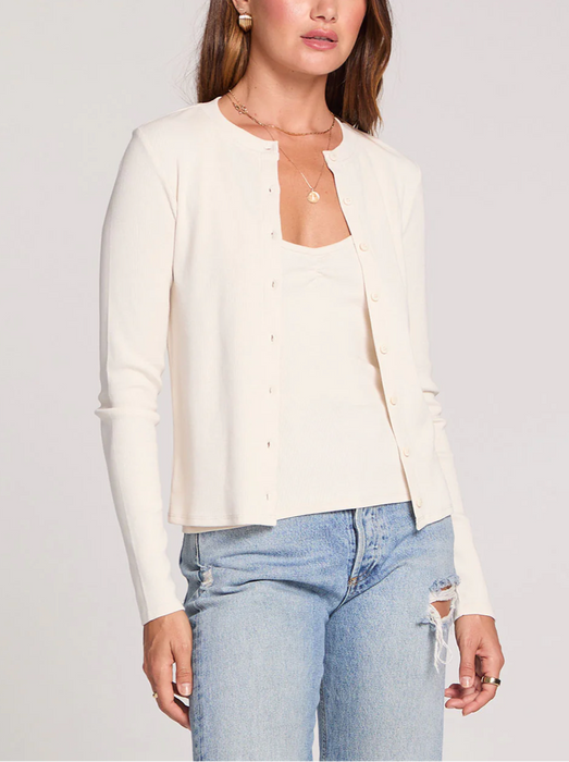 Long Sleeve Ecru Cardigan