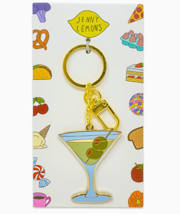 Martini Enamel Bag Charm & Keychain