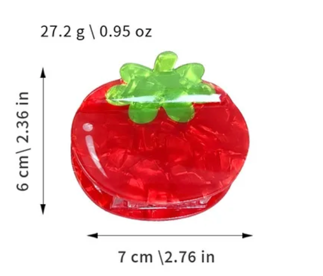 Tomato Hair Claw Clip