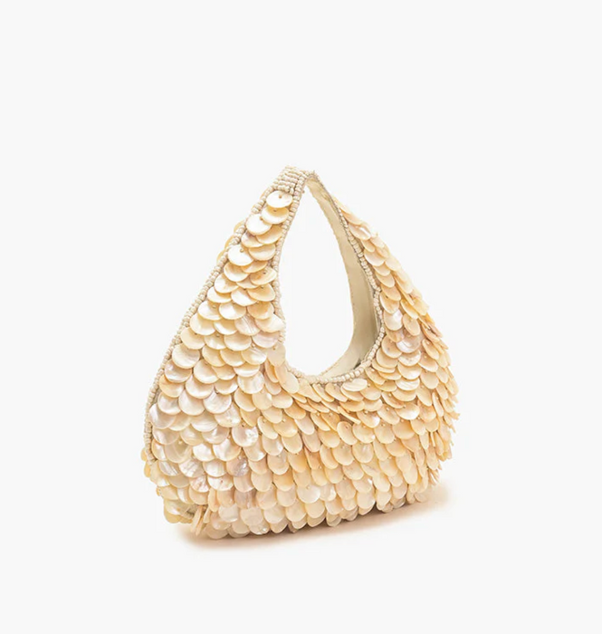 Rainbow Shell Beaded Handbag