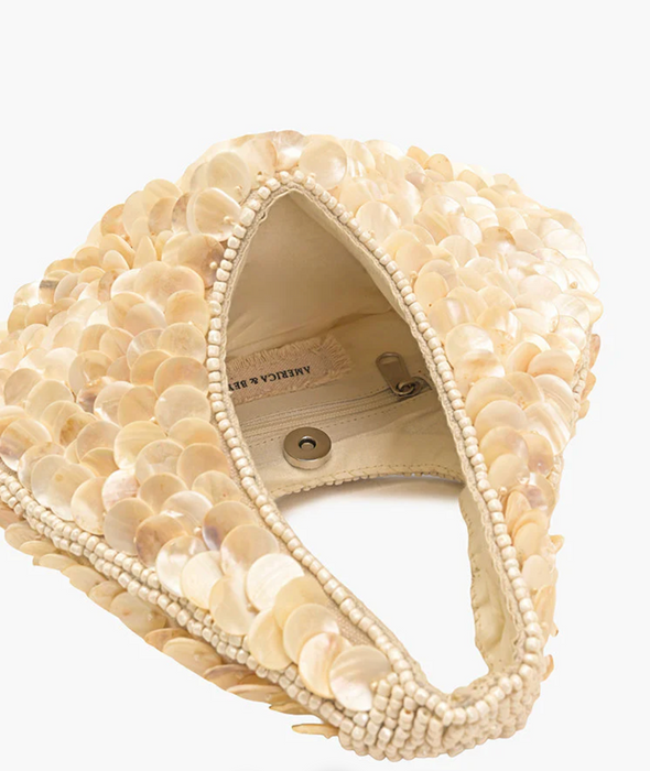 Rainbow Shell Beaded Handbag