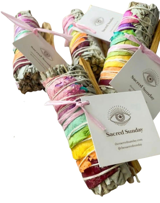 White Sage Wand + Palo Santo Smudge Set