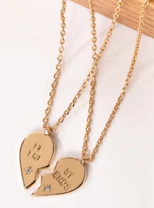 Heart Best Friends Necklace Set
