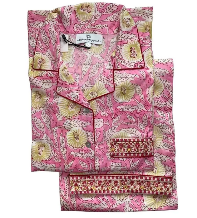 Printed Pajama Set French Rose