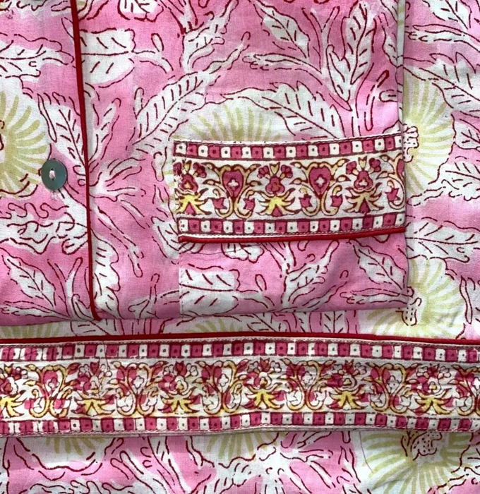 Printed Pajama Set French Rose