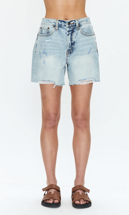 Devin High-Rise Distressed Cut-Off Jean Shorts